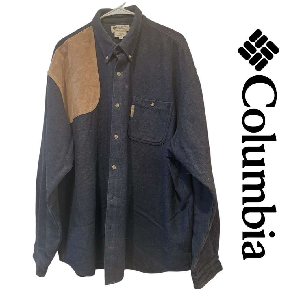 Vintage Columbia Wool Blend Shooting Shirt, XXL